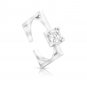 CZ Square Ring, Silver Solitaire CZ Ring, Diamonds CZ Ring, Simulated Diamonds Ring, Clear Cz Ring