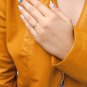 CZ Engagement Ring, Gold Solitaire CZ Ring, Diamonds CZ Ring, Simulated Diamonds Ring, Blue Cz Ring