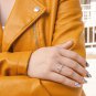 Diamond Cross Sterling Silver Ring, Sideways Cross Ring, Dainty Cross Ring ,Minimalist Cross Ring