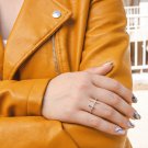 Diamond Cross Sterling Silver Ring, Sideways Cross Ring, Dainty Cross Ring ,Minimalist Cross Ring