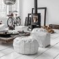 Moroccan Leather Poufs