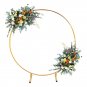 7FT Gold Metal Arch Round Arch Ceremony Backdrop Circle Arch Wedding Backdrop Photo Booth