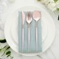 24 Pcs Plastic Silverware Cutlery with Handle -Include 8 Forks, 8 Spoons, 8 Knives