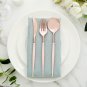 24 Pcs Plastic Silverware Cutlery with Handle -Include 8 Forks, 8 Spoons, 8 Knives