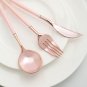 24 Pcs Plastic Silverware Cutlery with Handle -Include 8 Forks, 8 Spoons, 8 Knives