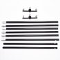 10 Ft. Double Cross Bars with Mounting Brackets Hardware Set, Backdrop Support System Kit