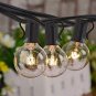 25 Ft Outdoor String Lights G40 Patio Lights with 28(3 Spare), Waterproof