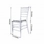 4 Pack | Clear Resin Transparent Chiavari Chair, Armless Stackable Chairs