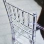 4 Pack | Clear Resin Transparent Chiavari Chair, Armless Stackable Chairs