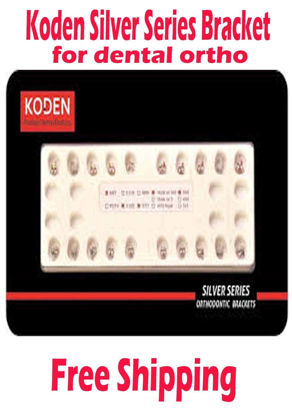 5x Koden Silver Series Bracket for dental ortho free Shipping