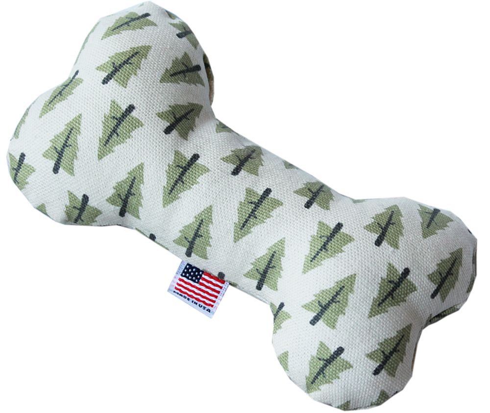 6"" Bone Dog Toy Canvas Pine Tree 