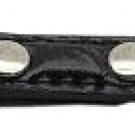 3/8"" (10mm) Faux Croc Two Tier Collars Black 1/2"" Leash