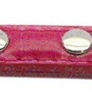 3/8"" (10mm) Faux Croc Two Tier Collars Pink 1/2"" Leash