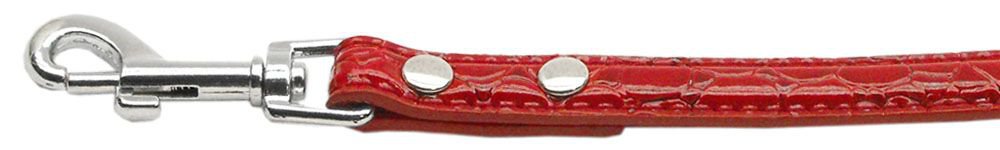 3/8"" (10mm) Faux Croc Two Tier Collars Red 1/2"" Leash
