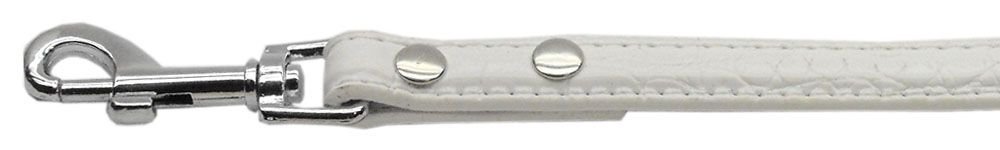 3/8"" (10mm) Faux Croc Two Tier Collars White 1/2"" Leash