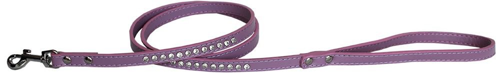 Clear jewel pet leash 1/2"" wide x 6' long Lavender