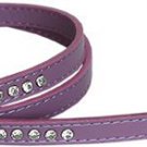 Clear jewel pet leash 1/2"" wide x 6' long Lavender