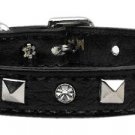 Just the Basics Crystal and Pyramid Collars Black 10