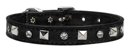 Just the Basics Crystal and Pyramid Collars Black 12