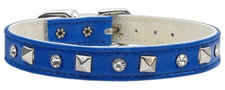 Just the Basics Crystal and Pyramid Collars Blue 12