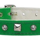 Just the Basics Crystal and Pyramid Collars Green 16