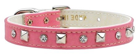 Just the Basics Crystal and Pyramid Collars Pink 10