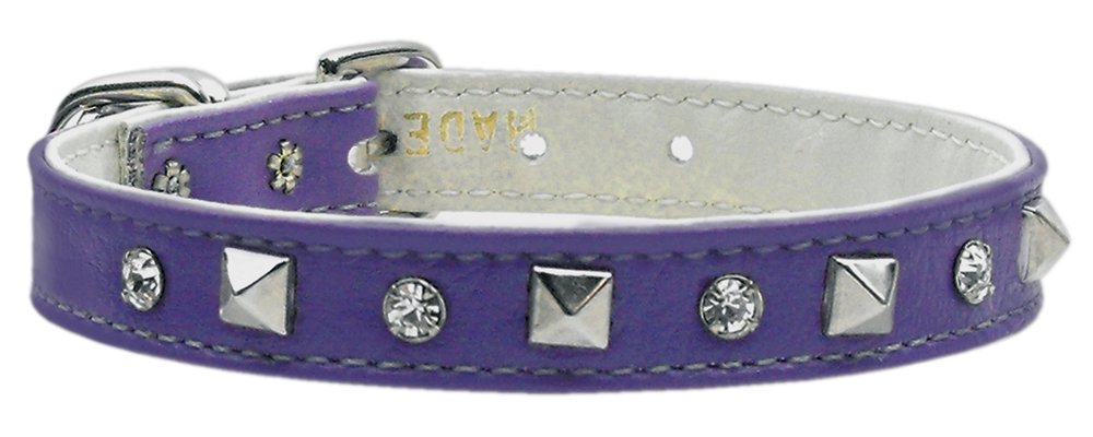 Just the Basics Crystal and Pyramid Collars Purple 12