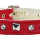 Just the Basics Crystal and Pyramid Collars Red 14