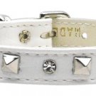Just the Basics Crystal and Pyramid Collars White 12