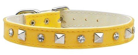 Just the Basics Crystal and Pyramid Collars Yellow 12