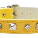 Just the Basics Crystal and Pyramid Collars Yellow 14
