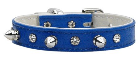 Just the Basics Crystal and Spike Collars Blue 14