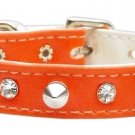 Just the Basics Crystal and Spike Collars Orange 14