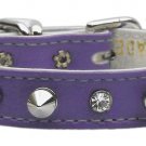 Just the Basics Crystal and Spike Collars Purple 14