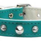 Just the Basics Crystal and Spike Collars Turquoise 12