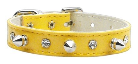 Just the Basics Crystal and Spike Collars Yellow 14