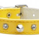 Just the Basics Crystal and Spike Collars Yellow 14