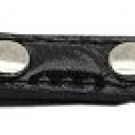 18mm  Two Tier Faux Croc Collar Black Large