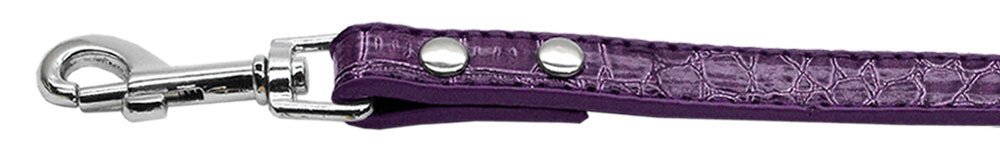 18mm  Two Tier Faux Croc Collar Purple Large
