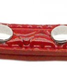 18mm  Two Tier Faux Croc Collar Red Large