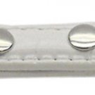 18mm  Two Tier Faux Croc Collar White 1/2"" Leash