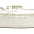 18mm  Two Tier Faux Croc Collar White Medium