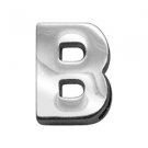 3/4"" (18mm) Chrome Letter Sliding Charms B