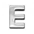 3/4"" (18mm) Chrome Letter Sliding Charms E