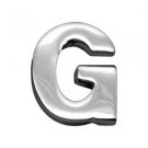 3/4"" (18mm) Chrome Letter Sliding Charms G