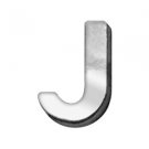 3/4"" (18mm) Chrome Letter Sliding Charms J