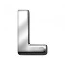 3/4"" (18mm) Chrome Letter Sliding Charms L