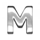 3/4"" (18mm) Chrome Letter Sliding Charms M