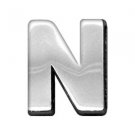 3/4"" (18mm) Chrome Letter Sliding Charms N