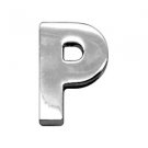 3/4"" (18mm) Chrome Letter Sliding Charms P